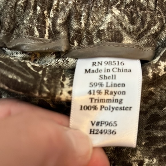 Coldwater Creek linen/ rayon wide legged pants. Size Medium. - Picture 3 of 7